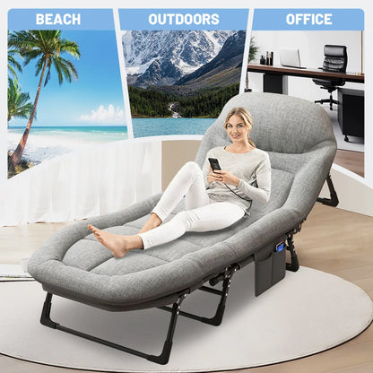 American Folding Bed – Single Sofa Bed & Lounge Chair for Napping & Sunbathing, Ideal for Courtyard