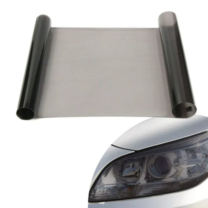 Smoke PVC Headlight Tint Film - Transparent Black Taillight Wrap & Protective Car Styling Film 30x200cm