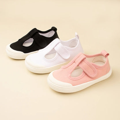 Spring & Autumn Kids Canvas Shoes — Personalized T-Shaped Breathable Sneakers for Children, Model EW8268