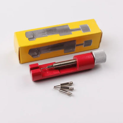 Metal Watch Strap Link Pin Remover Tool — Watch Repair Kit with 3 Extra Pins for Watchmakers