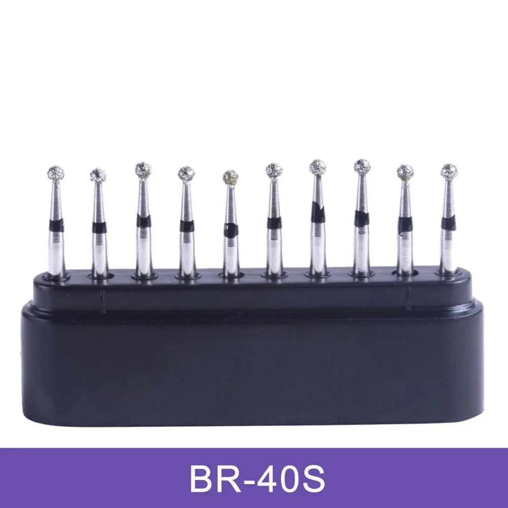 AZDENT Dental Diamond Burs Kit – Multiple Models with Black Storage Box for High-Speed Handpiece