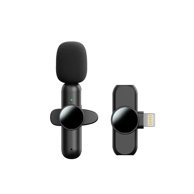 Wireless Mini Lavalier Microphone – Portable Noise-Reduction Lapel Mic for iPhone & Android Video Recording