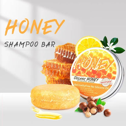 Natural Honey Plant Essence Shampoo – Refreshing Hair Cleanser, Anti-Dandruff & Oil Control Shampoo for Soft Smooth Hair