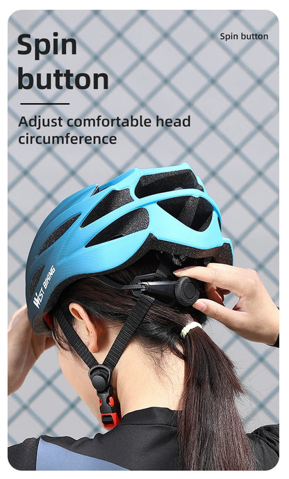 WEST BIKING Ultralight Cycling Helmet - Integrally Molded MTB & Road Bike Racing Helmet for Men & Women, Bicycle Safety Cap