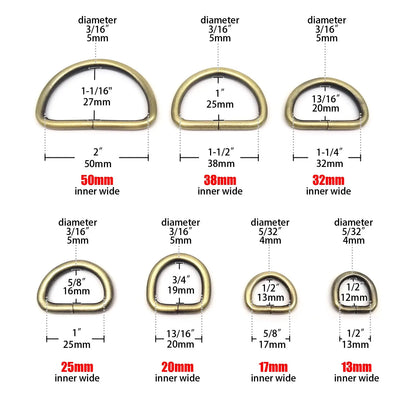 5Pcs Heavy-Duty Metal D-Ring Buckles – Thickened Leather Bag Strap Hardware for Backpack, Purse, Dog Collar & DIY Accessories