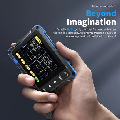 FNIRSI DSO152 Mini Oscilloscope - Handheld Digital Scope with 2.8" Display, Auto Adjust, PWM & Square Wave Output, 800Vpp