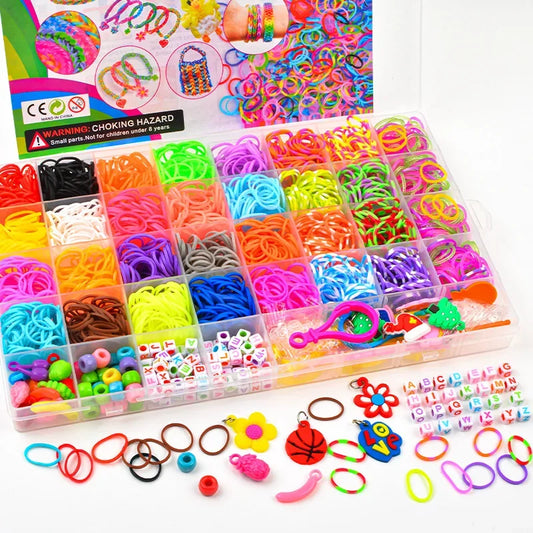 Creative Rainbow Loom Bands Set – Colorful DIY Rubber Bracelet Making Kit for Girls’ Crafts and Birthday Gifts