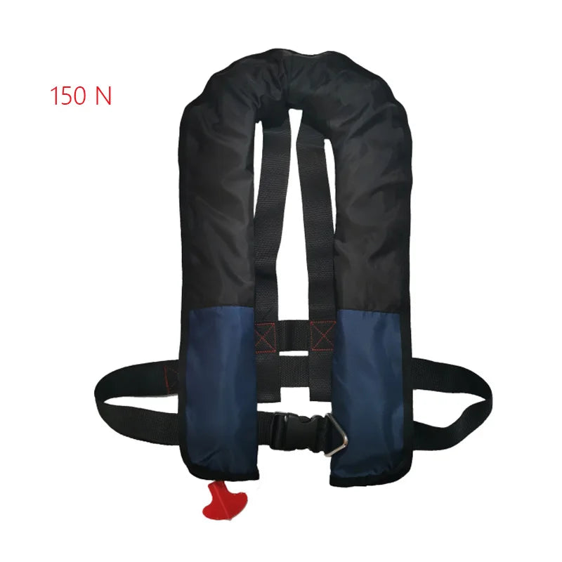 Professional Self-Inflatable Fishing Vest – 150N/100N Life Jacket for Adults, Manual & Auto Water Sports