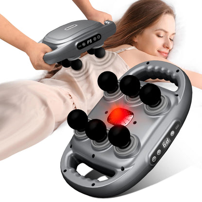 Six-Head Fascia Gun Massager — High-Frequency Electric Muscle Relaxation for Back, Waist, Legs, Shoulders & Full Body