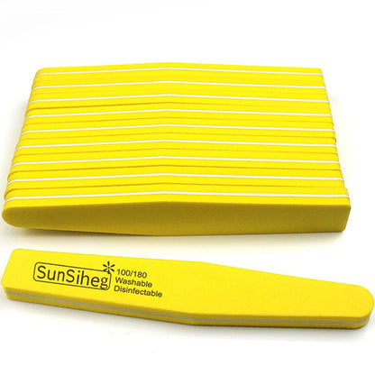 10PCS Double-Sided Nail File Blocks – Colorful Sponge Buffing, Sanding & Polishing Strips for Pedicure & Manicure Tools
