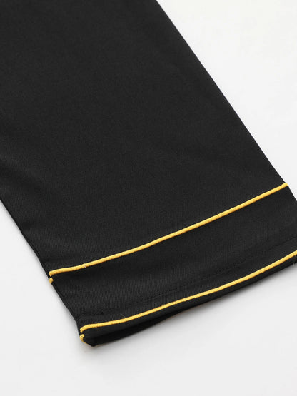 Men’s Embroidered Arabian Thobe - Traditional Islamic Long Sleeve Robe with Stand Collar