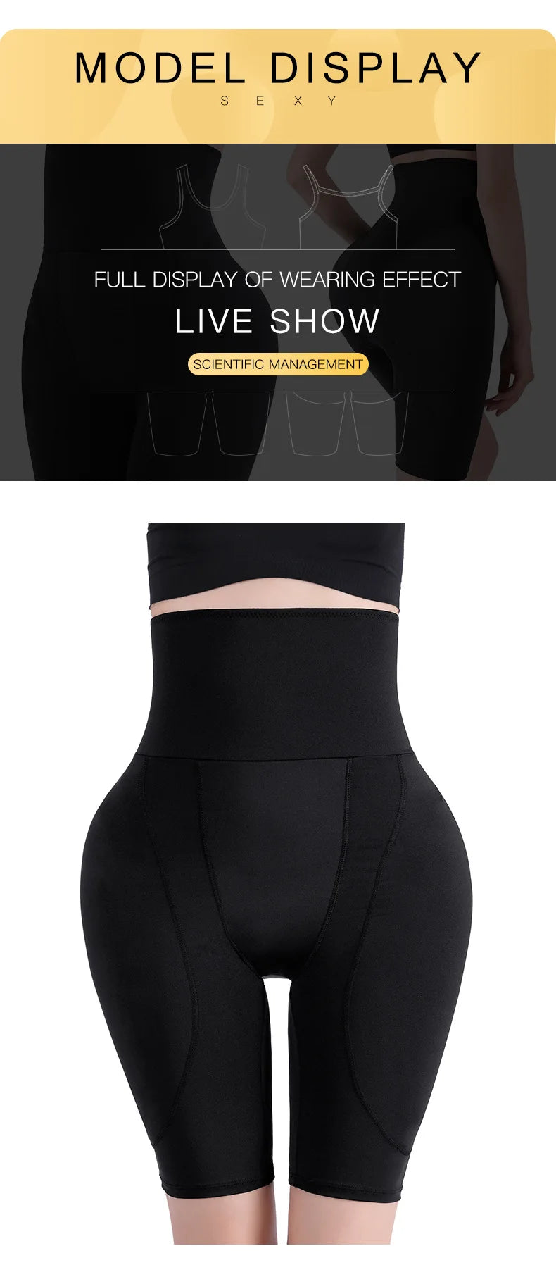 Women’s Butt Lifter Shapewear Shorts – Hip Enhancer Body Shaper with Waist & Belly Control