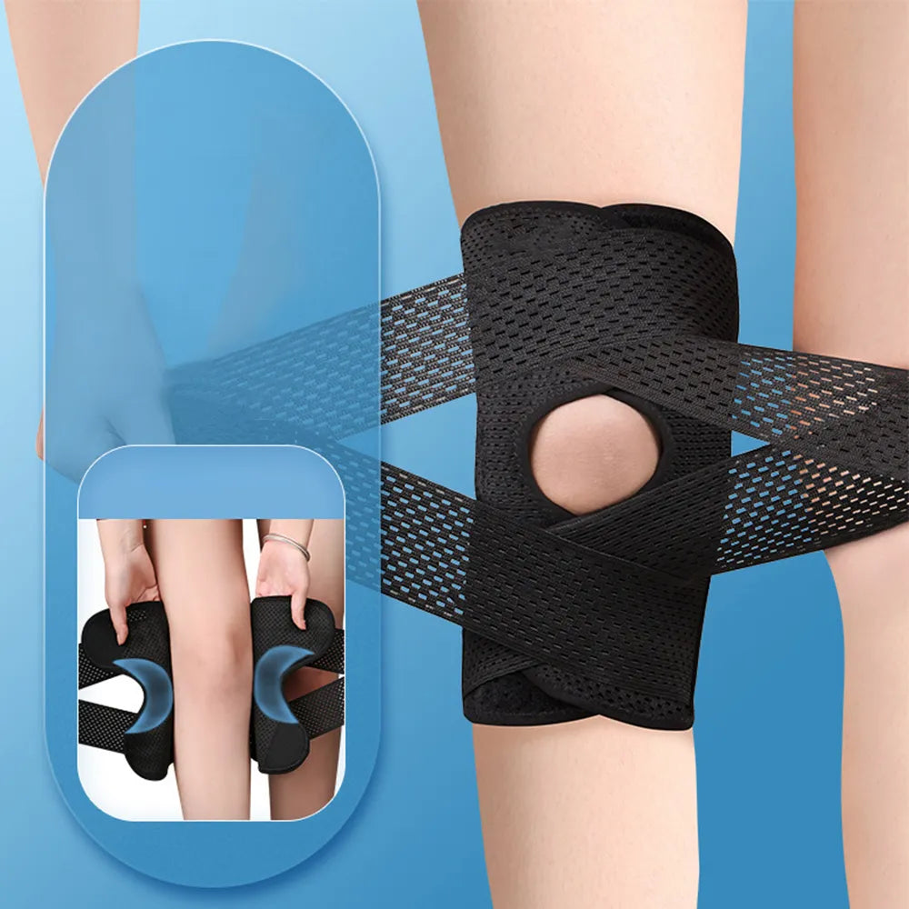 Sports Kneepad - Pressurized Elastic Knee Pad for Men and Women, Arthritis Joint Protector, Fitness Gear Volleyball Brace