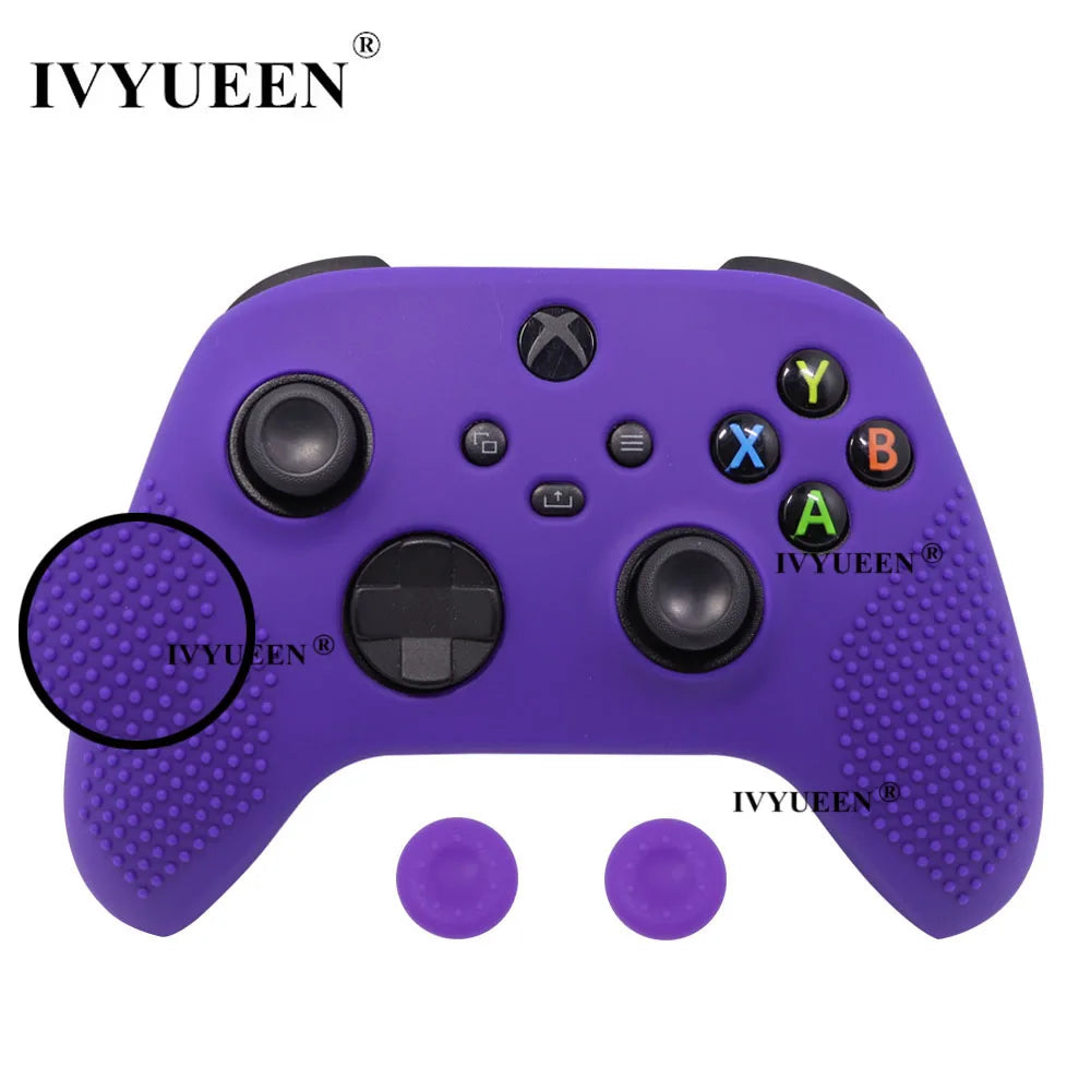 IVYUEEN MixColor Protective Silicone Case for Xbox Series S/X Controller — Thumbstick Grip Caps & Gamepad Cover