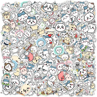 100pcs Chiikawa Cartoon Stickers - Cute Waterproof Vinyl Decals for Scrapbooks, Water Bottles, Phone Cases, and Gifts