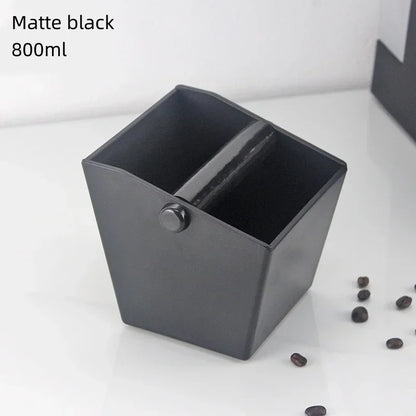 Anti-Slip Dump Bin Bucket – Beveled Coffee Grounds Container for Espresso Knock Box & Coffee Waste Bar