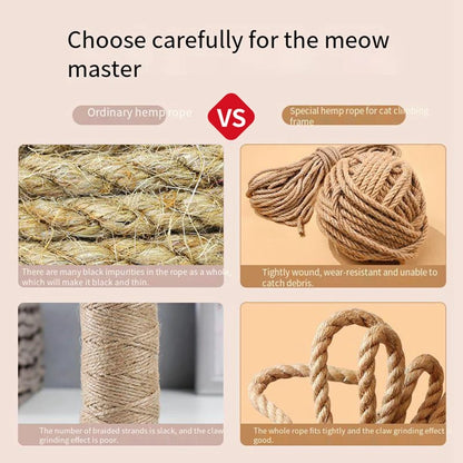 Natural Sisal Rope for Cat Scratchers – 20/50M, 4/6/8MM DIY Toy, Scratching Post & Furniture Protector