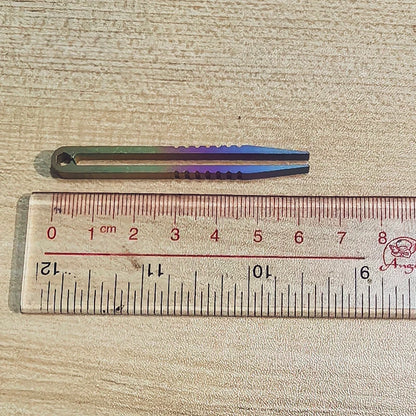 Titanium TC4 Clip Tweezers – EDC Multipurpose Precision Pick-Up Clamping Tool for Outdoor & Maintenance, 6 Colors