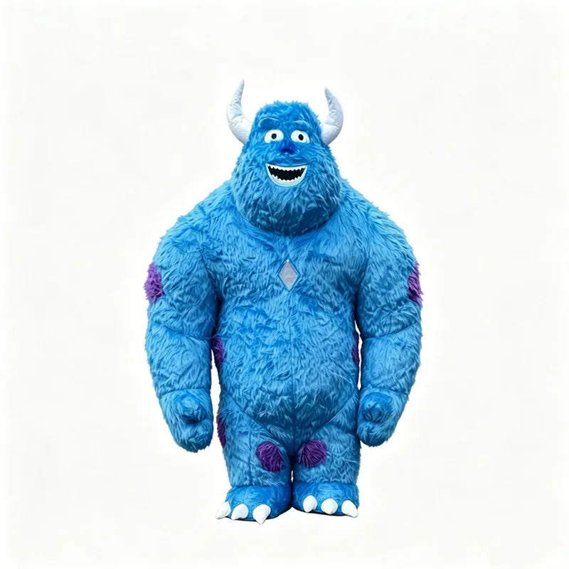 Blue-Haired Monster Inflatable Costume - Customizable Cartoon Mascot Walking Performance Outfit