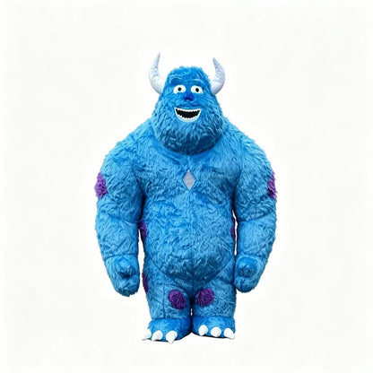 Blue-Haired Monster Inflatable Costume - Customizable Cartoon Mascot Walking Performance Outfit