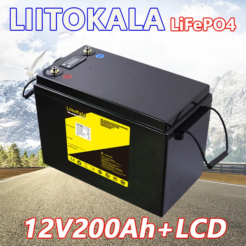 LiitoKala LiFePO4 Battery - 12V Lithium Battery 90Ah-300Ah For RV, Camper, Golf Cart, Off-Road & Off-Grid Power