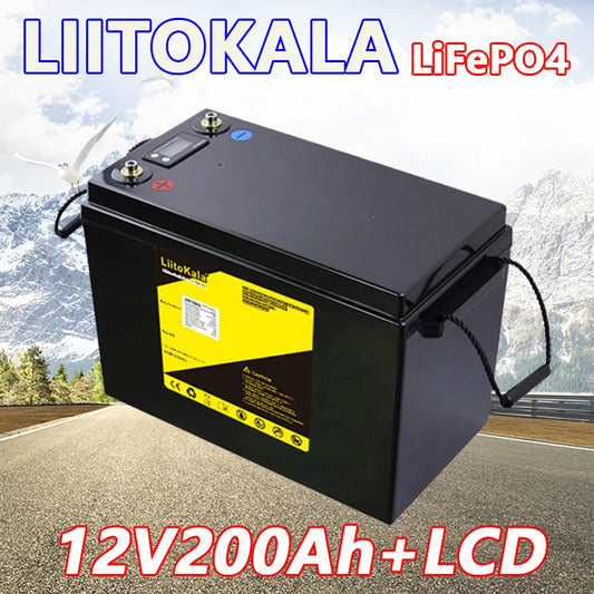 LiitoKala LiFePO4 Battery - 12V Lithium Battery 90Ah-300Ah For RV, Camper, Golf Cart, Off-Road & Off-Grid Power