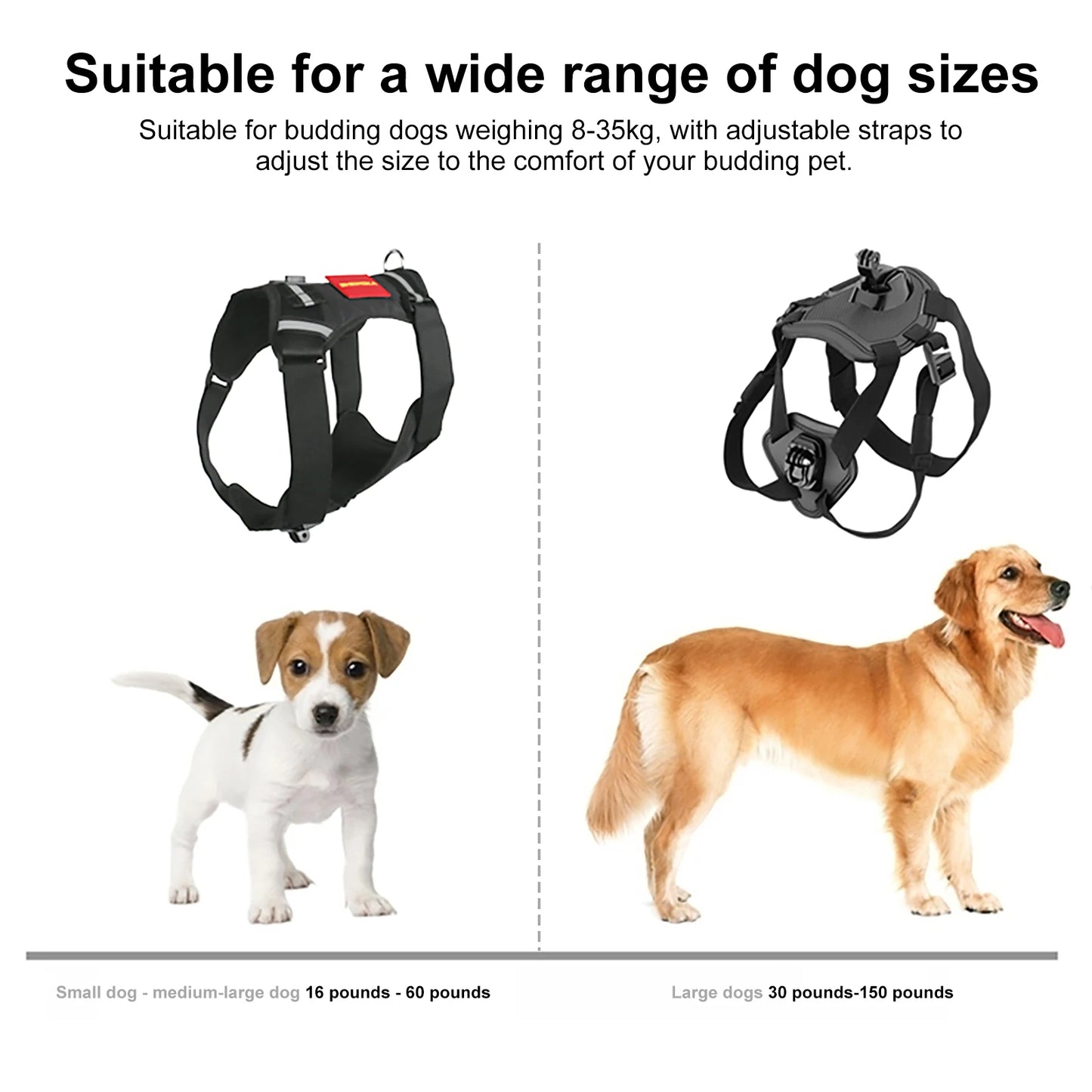 Sheingka Adjustable Sports Camera Chest Strap – Dog Harness Holder for GoPro Hero 4–12