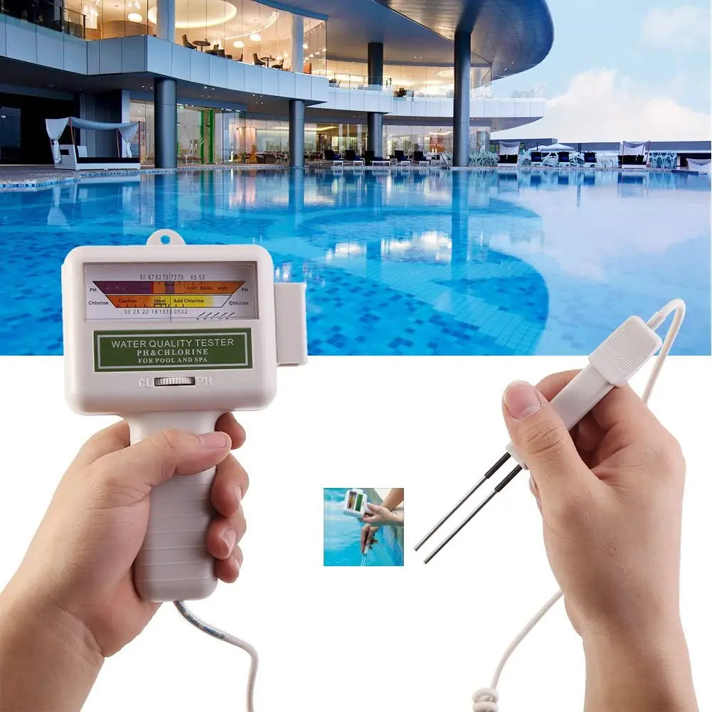 2 in 1 PH & Chlorine Meter - Water Quality Tester for Pool and Aquarium, CL2 Measuring Device
