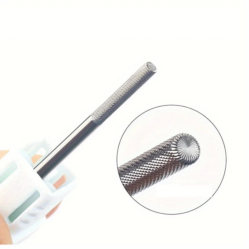 Tungsten Steel Professional Nail Drill Bit - Gel Polish Remover, Cuticle Cleaner & Burr File for Electric Nail Machine