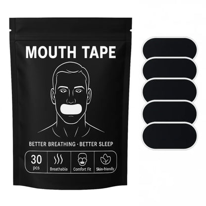 30-Pack Anti-Snoring Mouth Strips - Transparent Sleep Tapes for Mouth Breathing Control