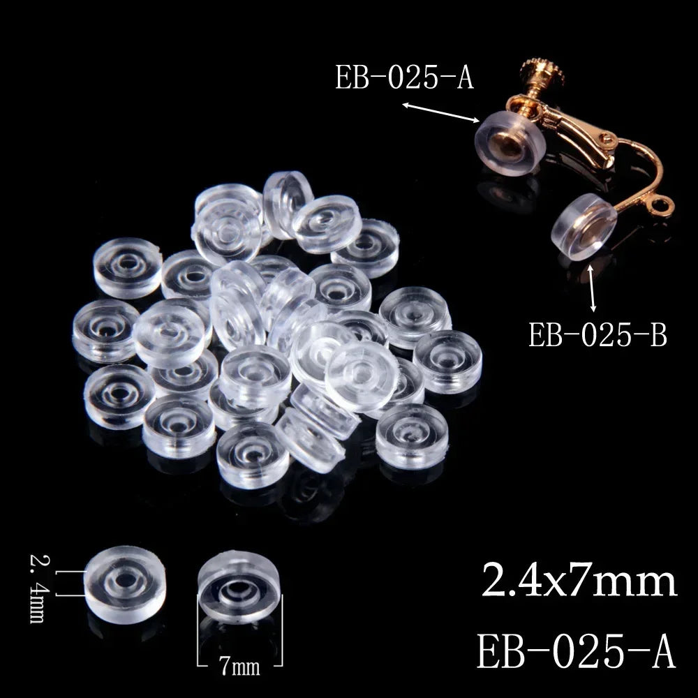 50–2000PCS Soft Silicone Earring Back Stoppers – Clear Rubber Stud Earring Safety Backs, DIY Jewelry Findings Accessories for Secure Fit