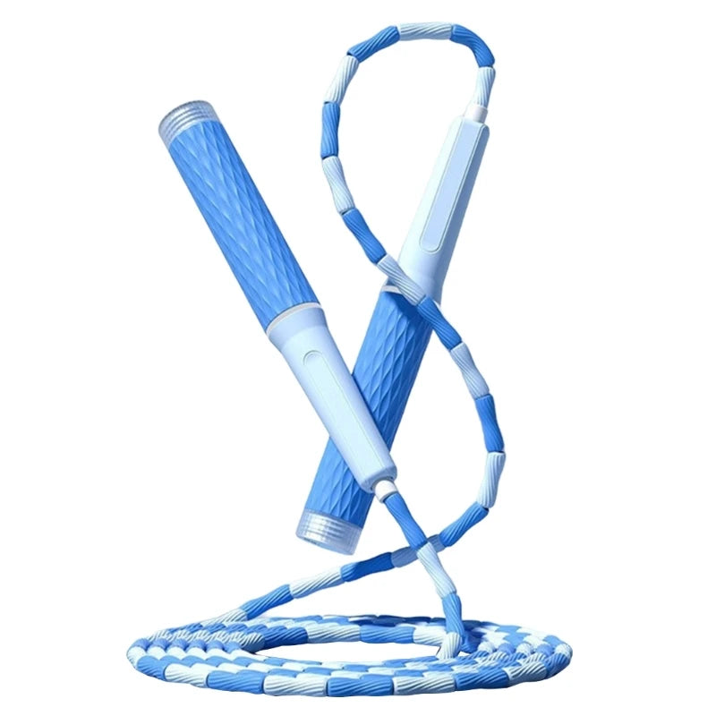 Beaded Adjustable Jump Rope – Segmented Fitness Skipping Rope for Men, Women & Kids