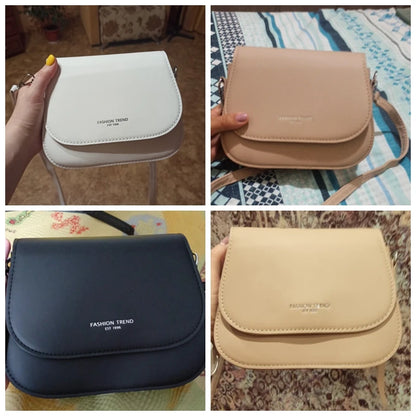 Women's Crossbody Bag – Solid Color Fashionable Retro Flipped Design, Casual and Simple Style