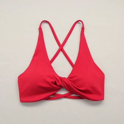 Sexy Slim Shoulder Strap Sports Bra – High Stretch Comfortable Breathable Yoga & Gym Workout Underwear with Detachable Straps