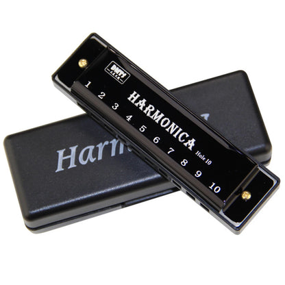 Harmonica Key of C - 10 Hole Diatonic for Beginners, Students & Kids with Case, Gift Ready
