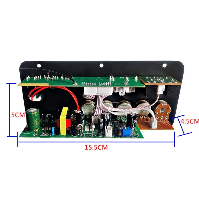 Bluetooth 5.0 Amplifier Board with Optical Audio AMP, USB FM Radio, TF Player, DIY Audio Subwoofer for Karaoke, Home & Car, 110V/220V