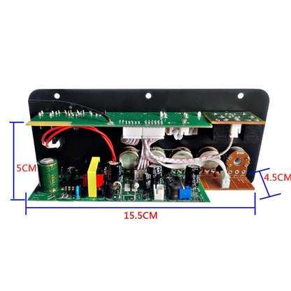 Bluetooth 5.0 Amplifier Board with Optical Audio AMP, USB FM Radio, TF Player, DIY Audio Subwoofer for Karaoke, Home & Car, 110V/220V