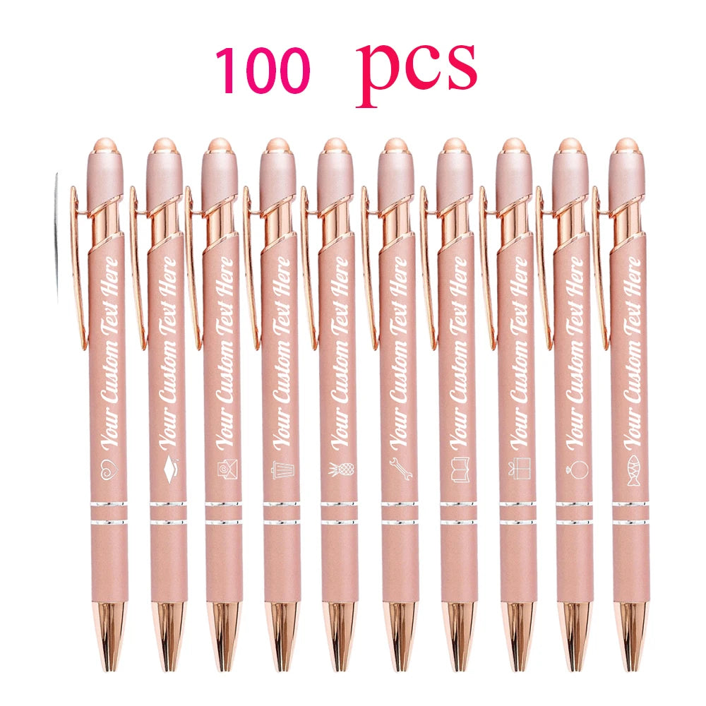 Customized Ballpoint Pen with Stylus - Personalized Metal Name & Logo Pen for Business, Graduation & Gifts