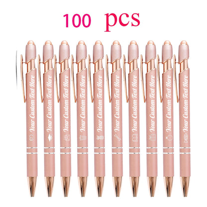 Customized Ballpoint Pen with Stylus - Personalized Metal Name & Logo Pen for Business, Graduation & Gifts