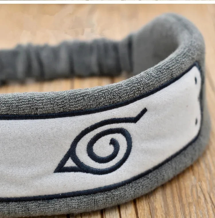 Anime Hatake Kakashi Cosplay Headband – Konoha Ninja Symbol Cotton Snood, Hair Band, Wristband, and Armband Props Unisex
