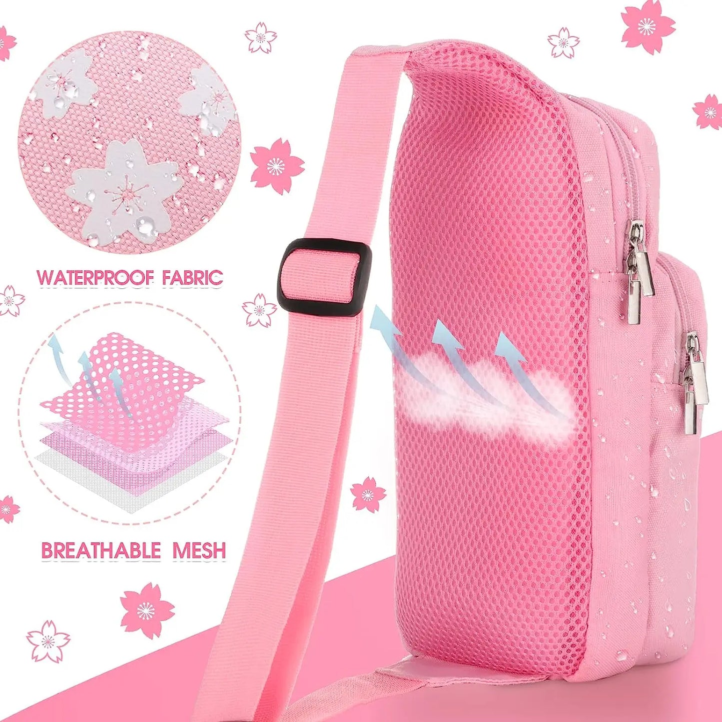 Nintendo Switch Travel Bag Set: Carrying Case for Switch, OLED & Lite - Portable Shoulder Bag and Crossbody Backpack Cherry