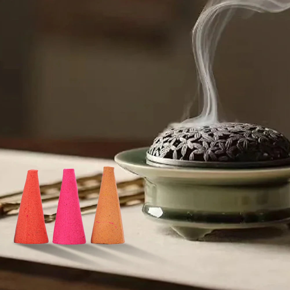 60PCS Scented Incense Cones – Natural Fragrance for Anxiety Relief, Meditation & Relaxation