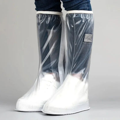 Men's & Women's High Tube Waterproof Shoe Covers – Durable, Dirtproof with Thickened Sole & Pressed Rain Edge
