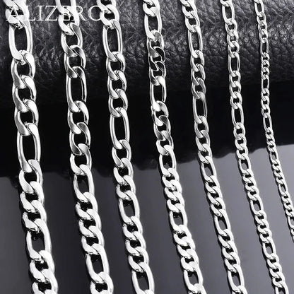 925 Sterling Silver Necklace — 2–12mm Width, 40–75cm Long Chain with Lobster Clasp for Men & Women, Engagement Jewelry