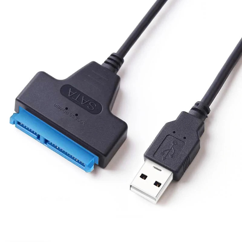 USB 3.1/2.0 SATA to USB Cable – USB 3.0 to SATA III Hard Disk Adapter, Compatible with 2.5-inch HDD and SSD, UASP Support