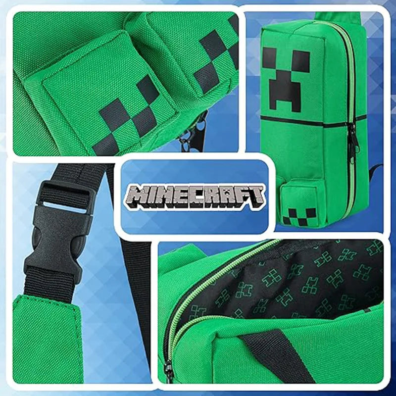 Minecraft Creeper Backpack – Cartoon Shoulder Bag, JJ Monster Doll Game Peripheral Gift