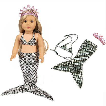 Baby Doll Bikini Outfit — Fits 43cm Born Bebe and 18-Inch American Dolls, Doll Clothes Set