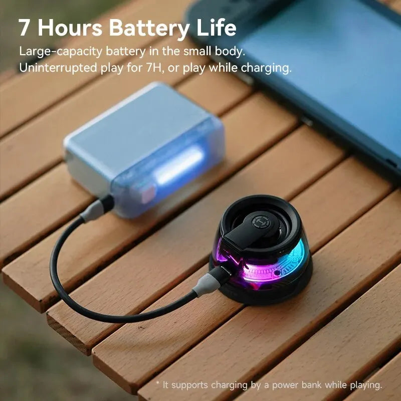 Edifier HECATE G200 Portable Bluetooth Speaker – RGB Lighting, BT5.3 Mini Sound Box with 7-Hour Playback & Phone Holder