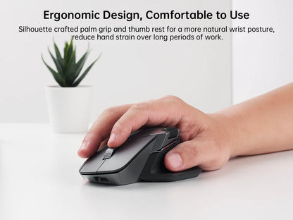 Rapoo MT760L/MT760M Multi-Mode Wireless Mouse – Ergonomic Rechargeable Bluetooth Mouse 4000DPI, Supports 4 Devices