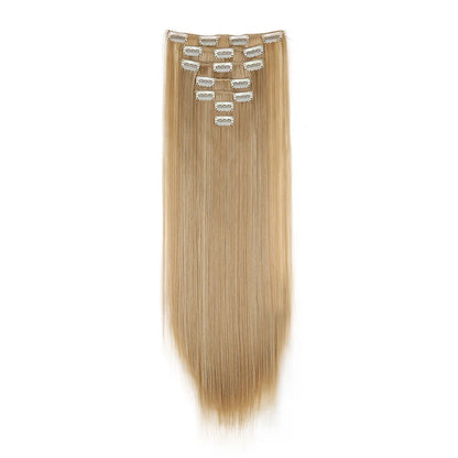 WIGSIN 24-Inch Straight Hair Extensions - 7-Piece Clip-In Synthetic Hair Set for Women